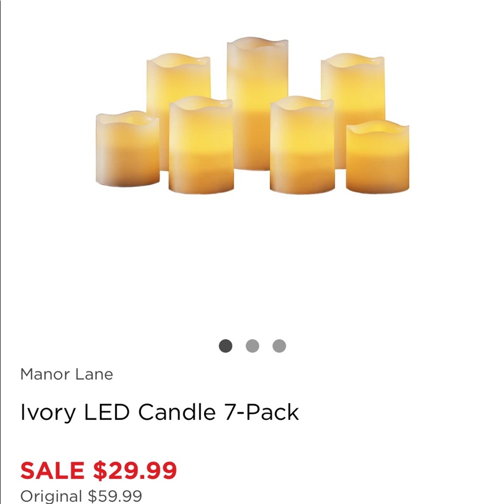 Ivory led candles 7 pieces